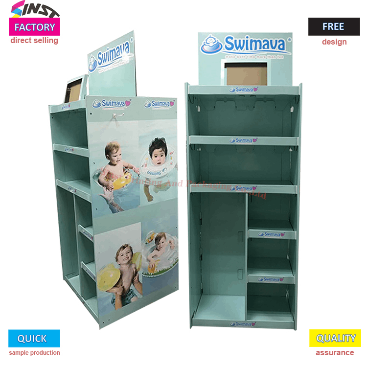 Cardboard Tray Floor Display Shelf for Supermarket