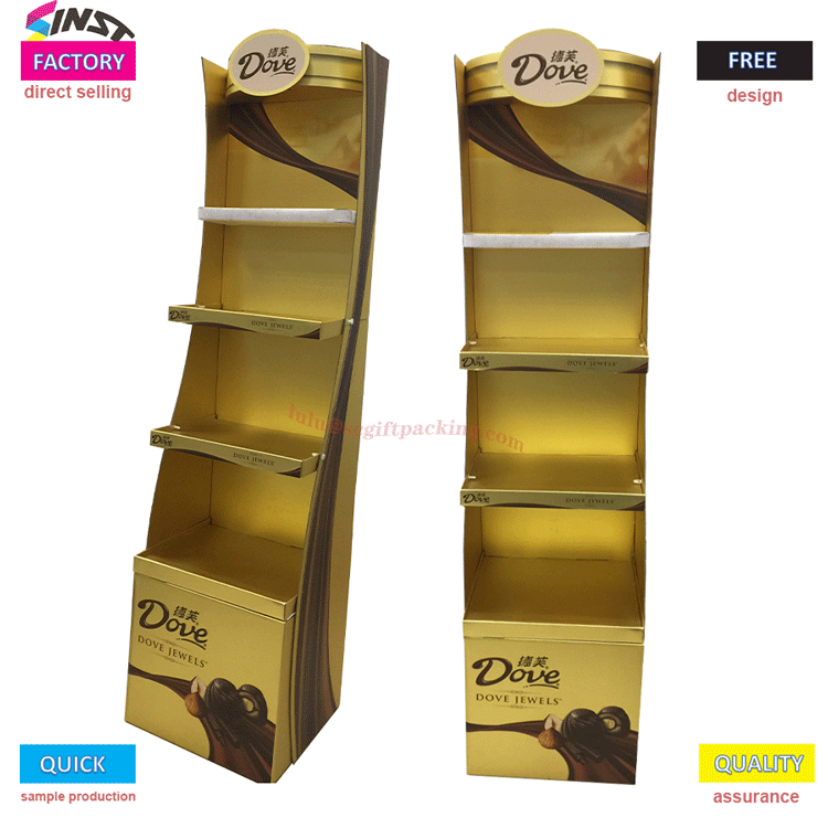 Christmas promotions Cardboard Display Shelf for Chocolate Bar