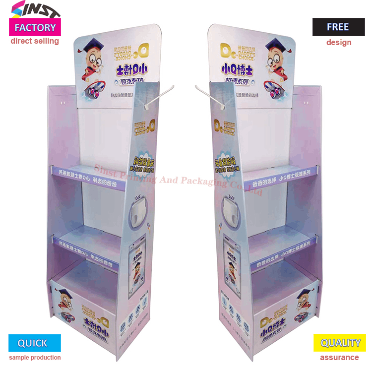 Supermarket corrugated display stand for milk powder